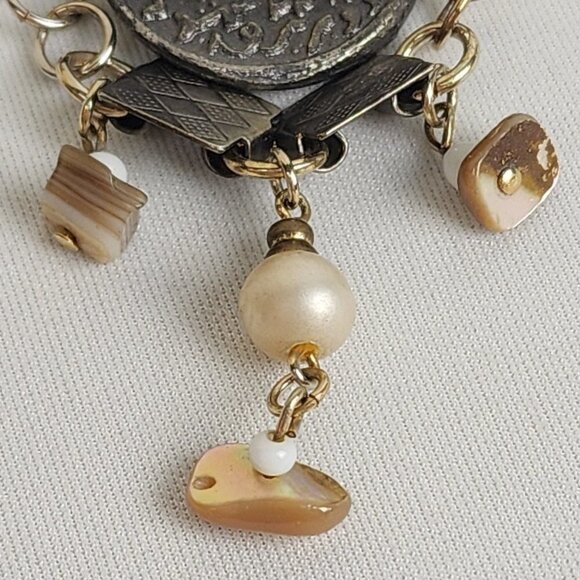 Vintage Silver & Gold Beaded Brooch - Picture 4 of 6